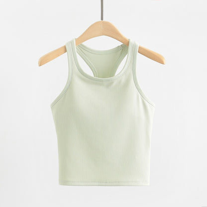 Original ebb yoga vest women's I-character sports outer wear tight quick-drying with chest pad running bra fitness upper