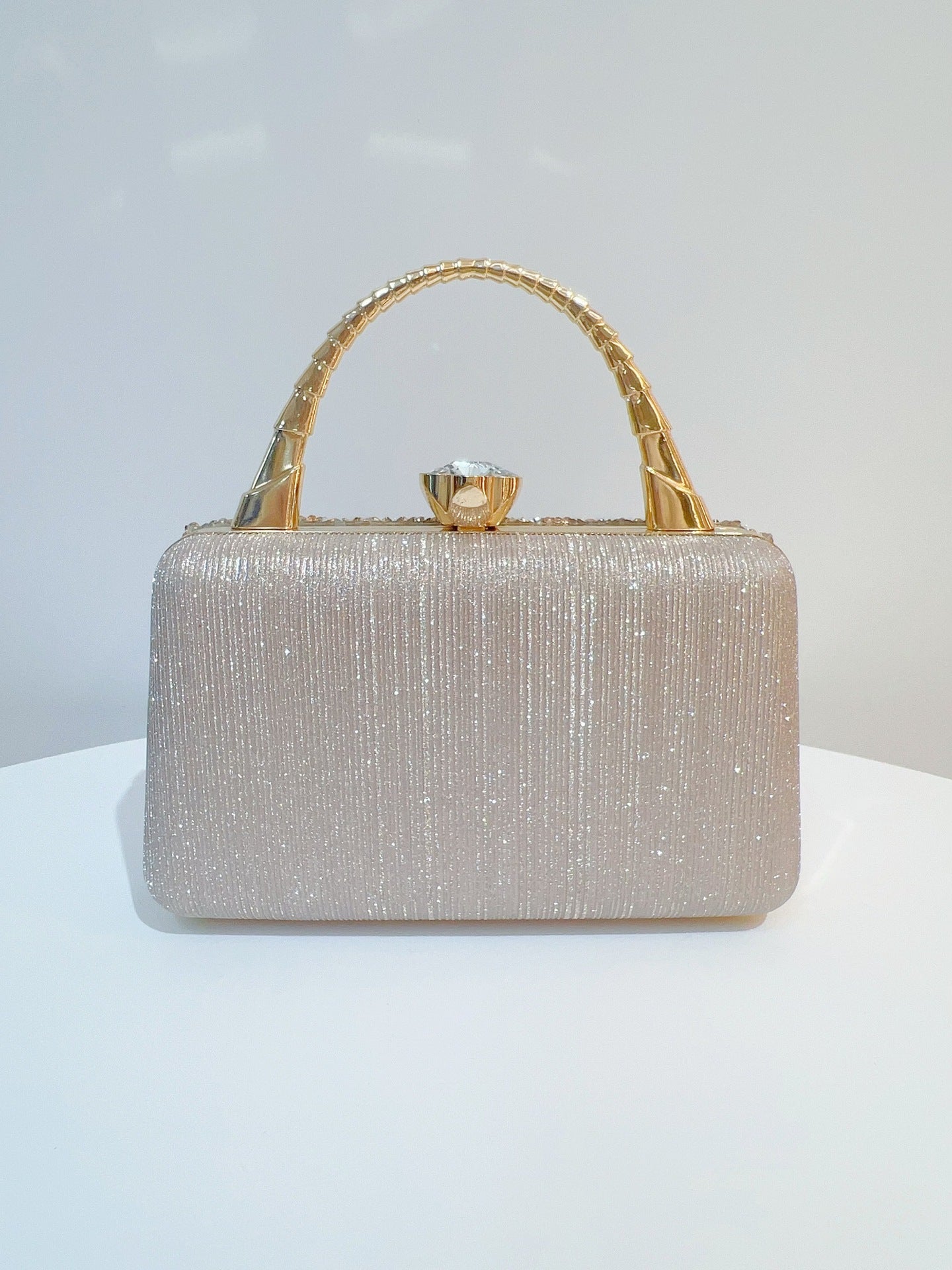 New Cross-border Banquet Handbag Women's Handheld Crossbody Bag Shoulder High-end Small Bag Full Diamond Shiny Evening Bag