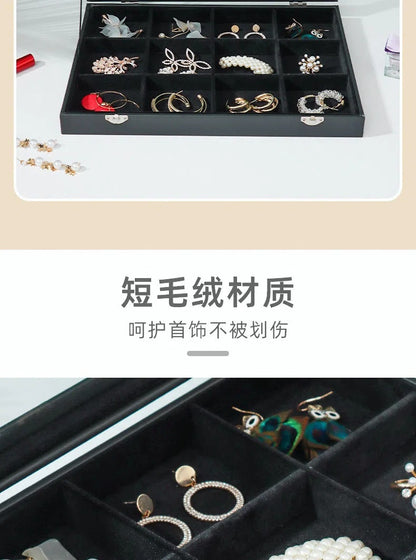 Ear Clip Ear Wire Jewelry Box Large Capacity Ring Necklace Bracelet Display Stand Ear Ring Ear Stud Earrings Storage Box
