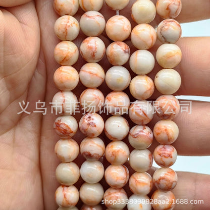 Feiyang Jewelry Miscellaneous Stone Round Beads Loose Beads diy Jewelry Accessories Beads Personalized Miscellaneous Stone Semi-finished Products Ready for Wholesale