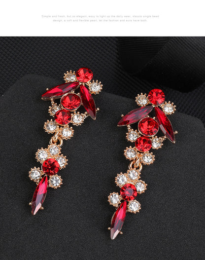 Europe and the United States Hot Jewelry Cross-border Supply Bridal Necklace suit Fashion High-end Crystal Wedding Dress Banquet Dress Jewelry