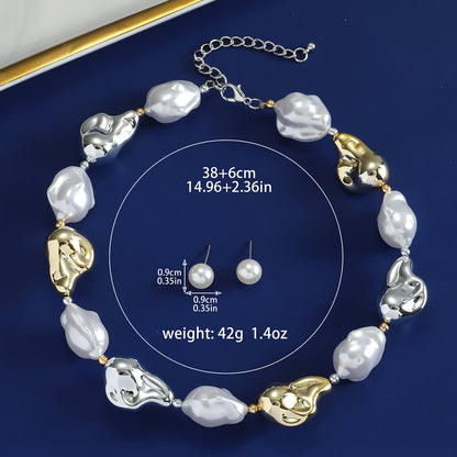 Cross-Border New Style Personalized Irregular Silver Necklace Temperament Style Versatile Temperament Necklace Jewelry Manufacturer Wholesale