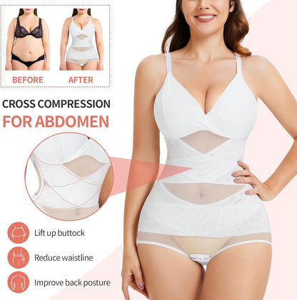 Hot Selling Body Shaping One-Body Shaping One-Body Shaping Sling V-Neck Cup Mesh Waist Plastic Breathable Sports Body Shaping One-Body Shaping One-Body Shaping