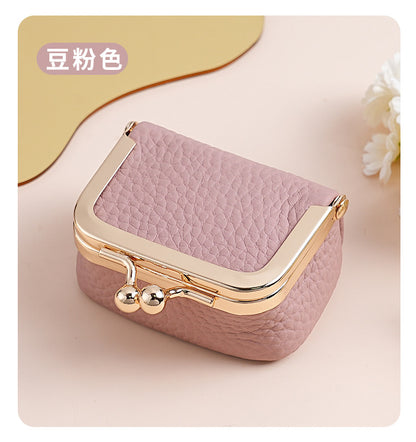 Genuine Leather Mini Necklace Jewelry Box Women's Earrings Gold Ring Gold Jewelry Cosmetics Bag Earphones Coin Purse