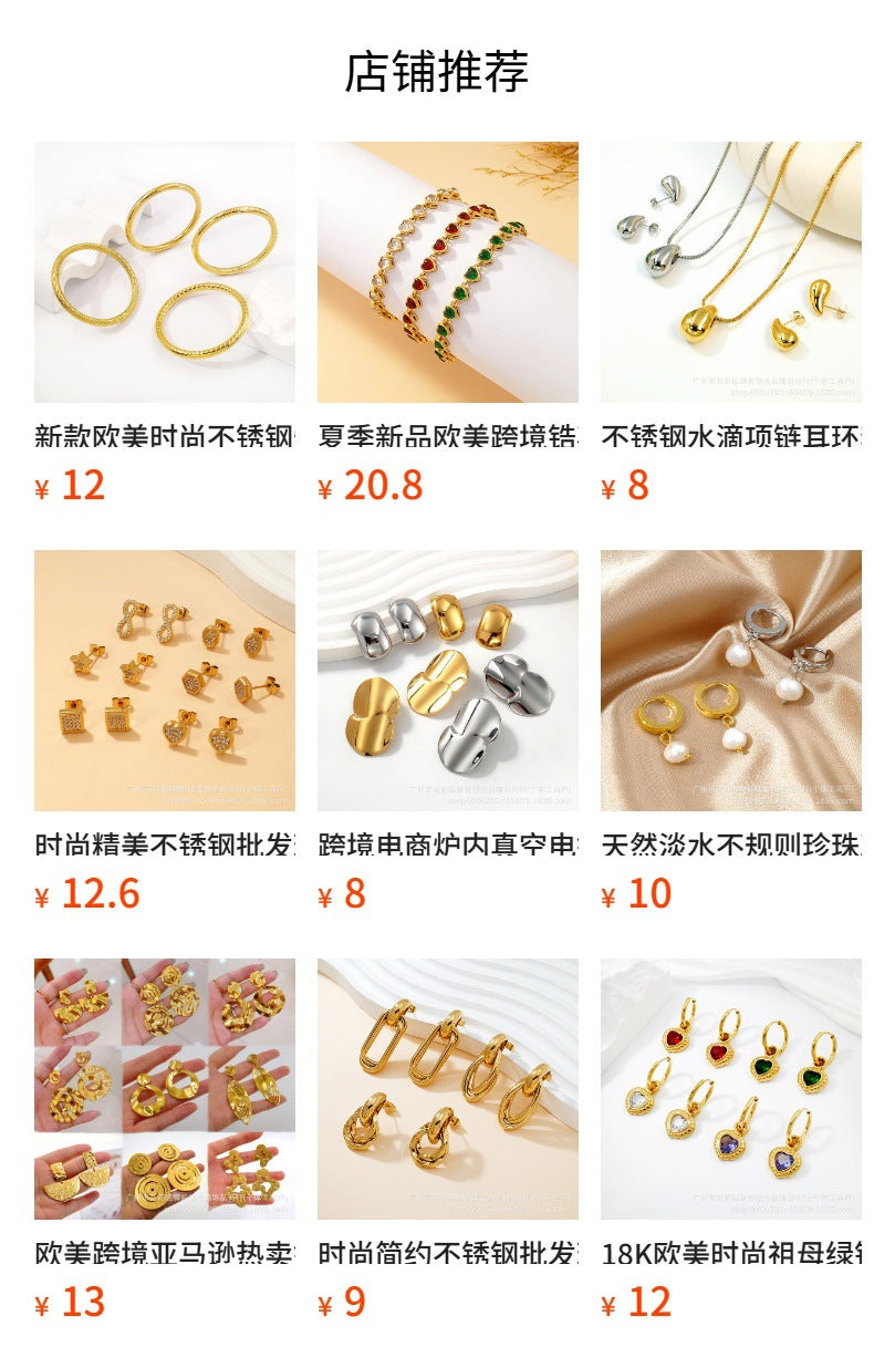 Cross-Border Round Simple Bracelet Titanium Steel Non-Fading Jewelry Light Luxury High-End Coil Bracelet Stainless Steel Jewelry