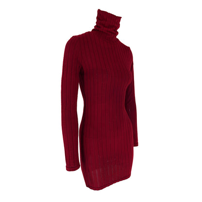 Ab480 Quality Model 2024 Spring Style Elegant Women's Polyester Long-Sleeve Round-Neck Bodycon Dress Wholesale from Manufacturer