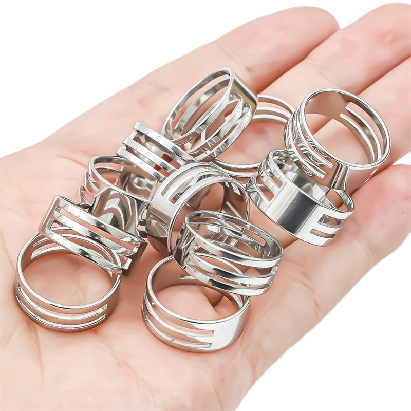 stainless steel ring auxiliary opening closed ring tool opener ring handmade diy material jewelry tool
