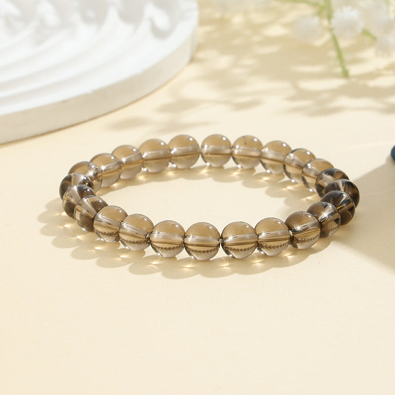 European and American Cross-Border Hot-Selling Popular Jewelry 8mm Natural Stone Bracelet Amethyst Tiger Eye Stone Agate Bracelet Jewelry