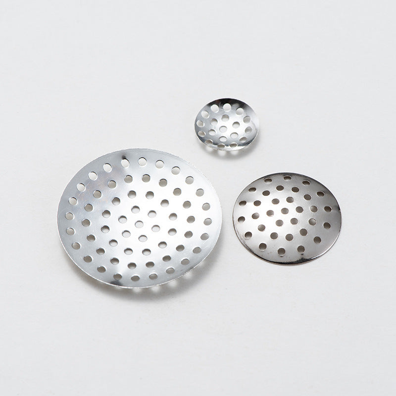 DIY Jewelry Accessories Multi-Hole Small Tray Mesh Plate Handmade Flower Tray Mesh Sheet Mesh Flower Brooch Base Weaving
