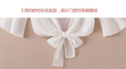 2025 Summer Sunscreen Clothing Chiffon Small Shawl Jacket Women's All-match Small Waistcoat Short Sleeve Thin Outer Short Cardigan