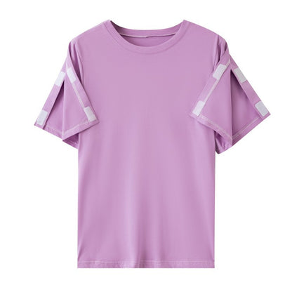 Summer patient care clothing easy to put on and take off hospital gown short sleeve cotton middle-aged and elderly medical clothing fracture clothing wholesale