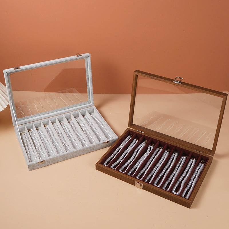 Dustproof Large Capacity Necklace Storage Box Snake Bone Chain Jewelry Box Bracelet Bracelet Jewelry Jewelry Display Box Necklace Box