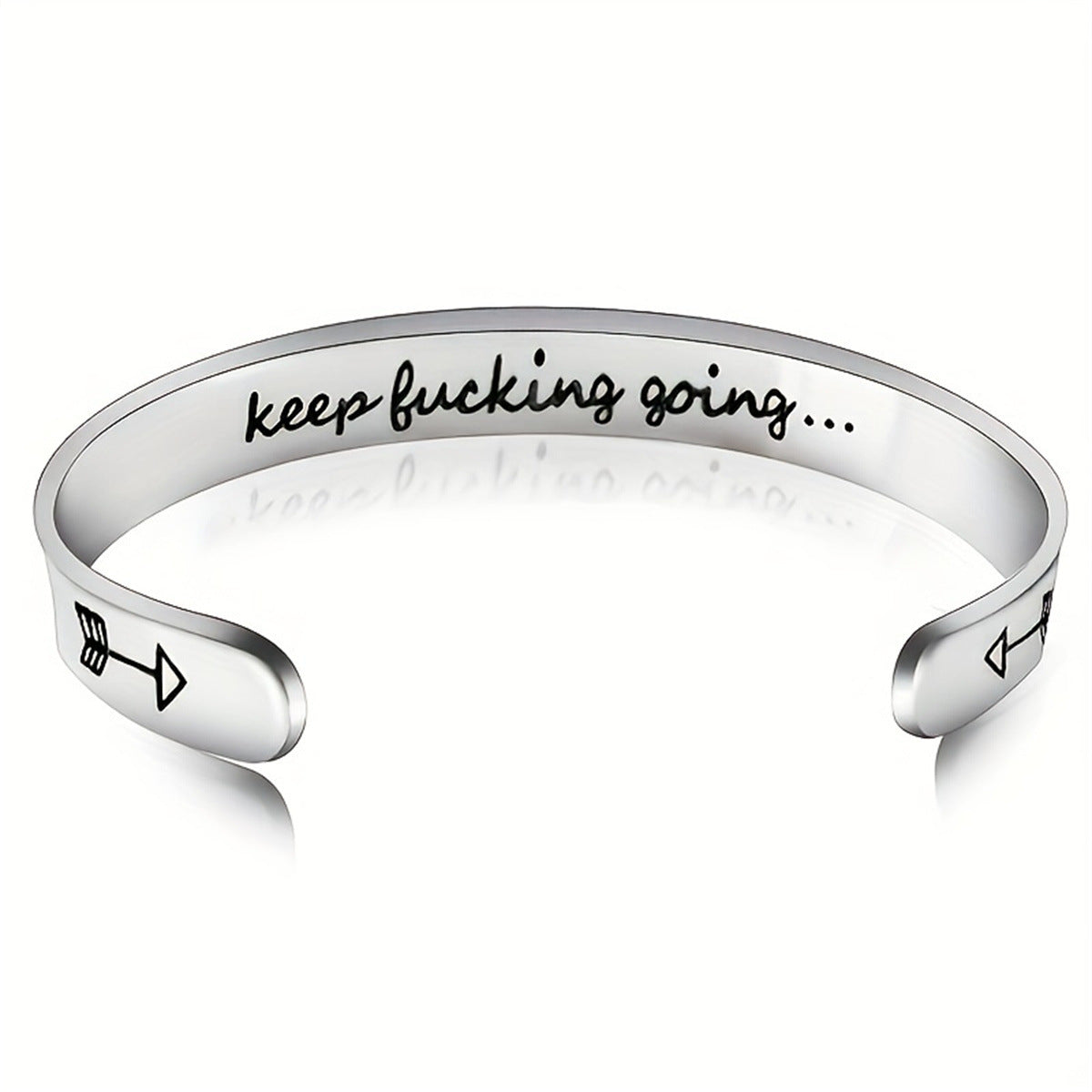 Amazon Cross-Border Best-Selling Stainless Steel C-Shaped Inspiration Bracelet Adjustable Size Jewelry Wholesale in Stock