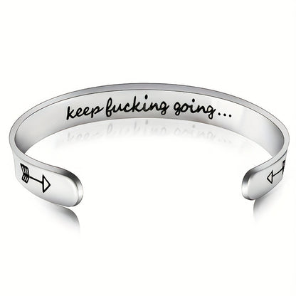 Amazon Cross-Border Best-Selling Stainless Steel C-Shaped Inspiration Bracelet Adjustable Size Jewelry Wholesale in Stock