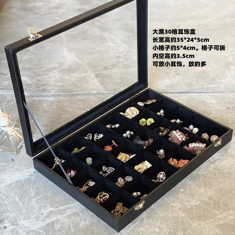 Ear Clip Ear Wire Jewelry Box Large Capacity Ring Necklace Bracelet Display Stand Ear Ring Ear Stud Earrings Storage Box