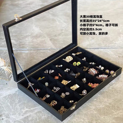 Ear Clip Ear Wire Jewelry Box Large Capacity Ring Necklace Bracelet Display Stand Ear Ring Ear Stud Earrings Storage Box