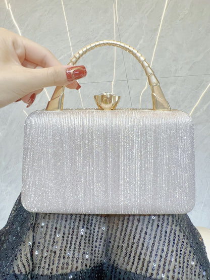 New Cross-border Banquet Handbag Women's Handheld Crossbody Bag Shoulder High-end Small Bag Full Diamond Shiny Evening Bag