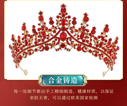 Cross Border Birthday Hair Accessories Party Headband Bridal Crown Headwear Alloy Rhinestone Headband Wedding Hot Crown Jewelry