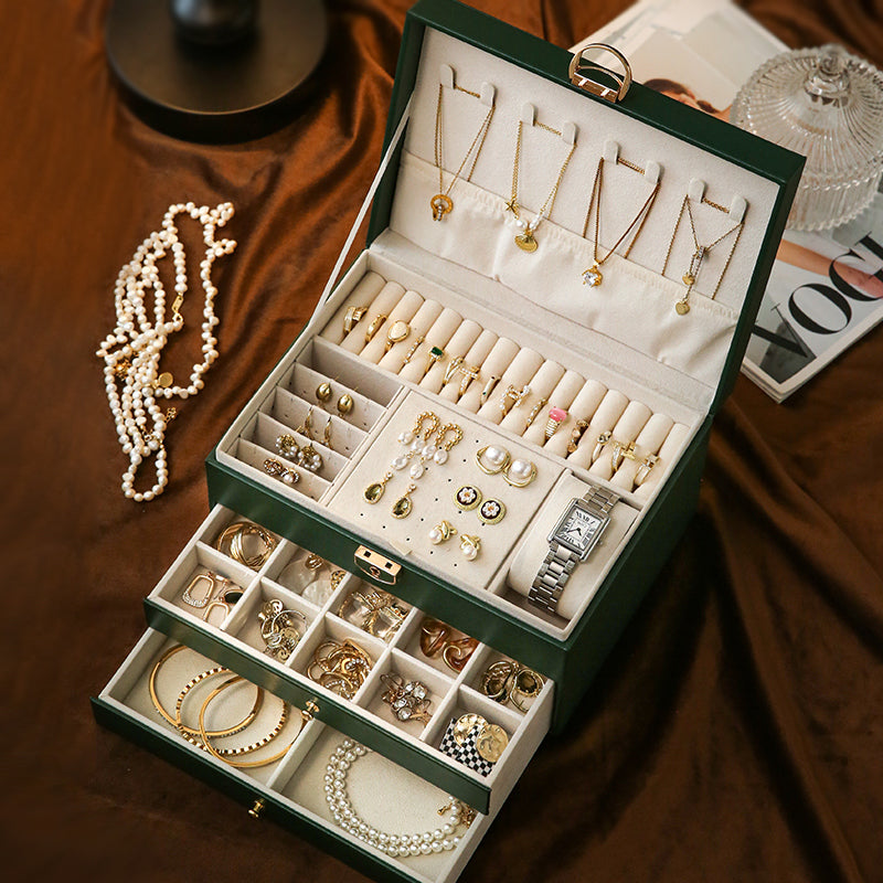 Jewelry Storage Box, Exquisite Necklace, Earrings, Gold Hand Jewelry, Earrings, Jewelry Box, Large Capacity, 2025 Model Drawer
