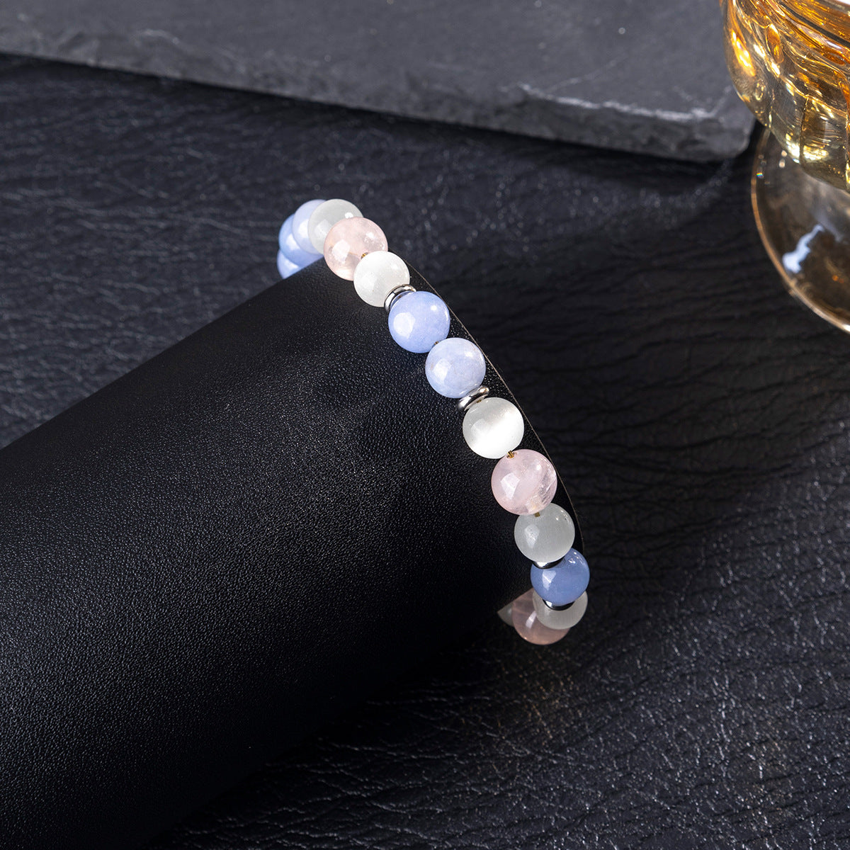 Zhuhang Jewelry Cross-Border New Product Natural Crystal Bracelet Rose Quartz Cat's Eye Women's Bracelet High-End Jewelry Wholesale
