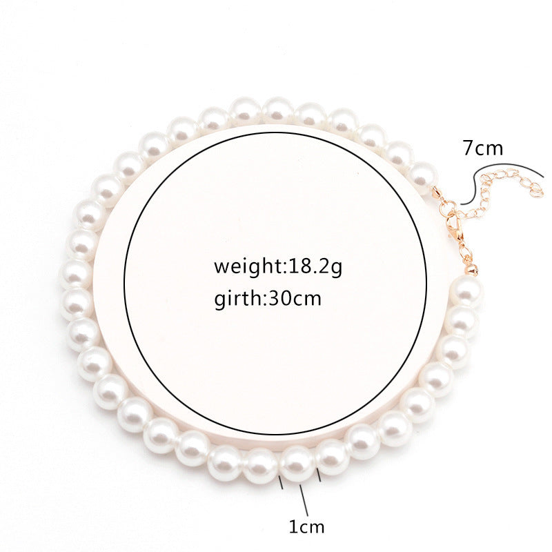 Sweet personality simple natural Joker imitation pearl necklace pearl necklace ladies necklace jewelry wholesale supply