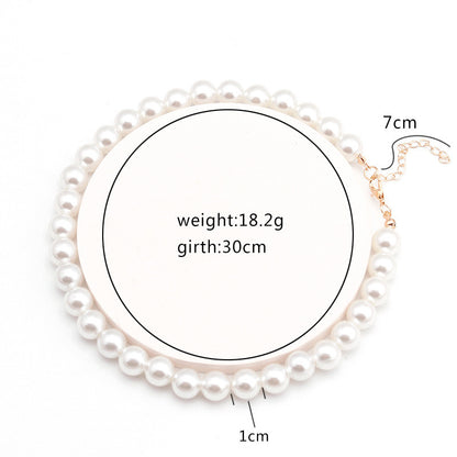 Sweet personality simple natural Joker imitation pearl necklace pearl necklace ladies necklace jewelry wholesale supply