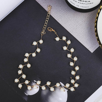 Sweet personality simple natural Joker imitation pearl necklace pearl necklace ladies necklace jewelry wholesale supply