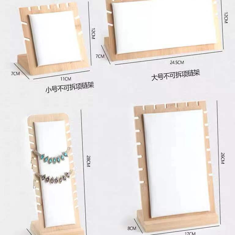 Bamboo and Wood Removable Necklace Display Rack Pendant Jewelry Jewelry Storage Rack Jewelry Store Window Display Props