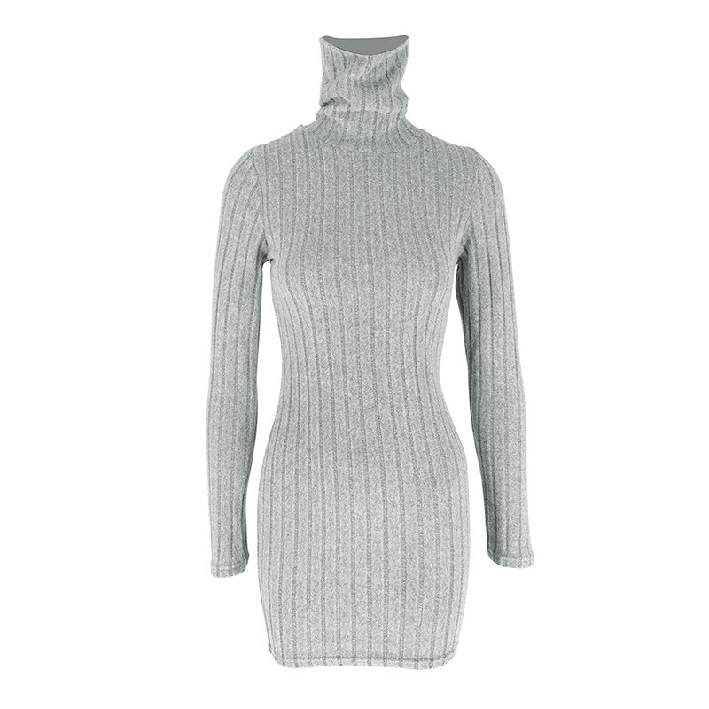 Ab480 Quality Model 2024 Spring Style Elegant Women's Polyester Long-Sleeve Round-Neck Bodycon Dress Wholesale from Manufacturer
