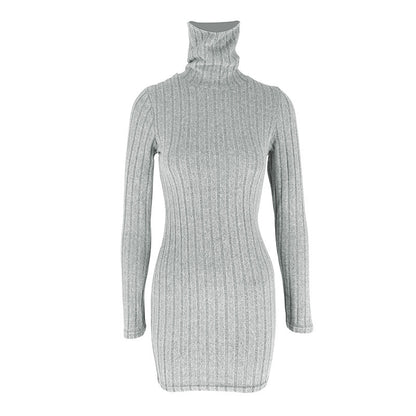 Ab480 Quality Model 2024 Spring Style Elegant Women's Polyester Long-Sleeve Round-Neck Bodycon Dress Wholesale from Manufacturer