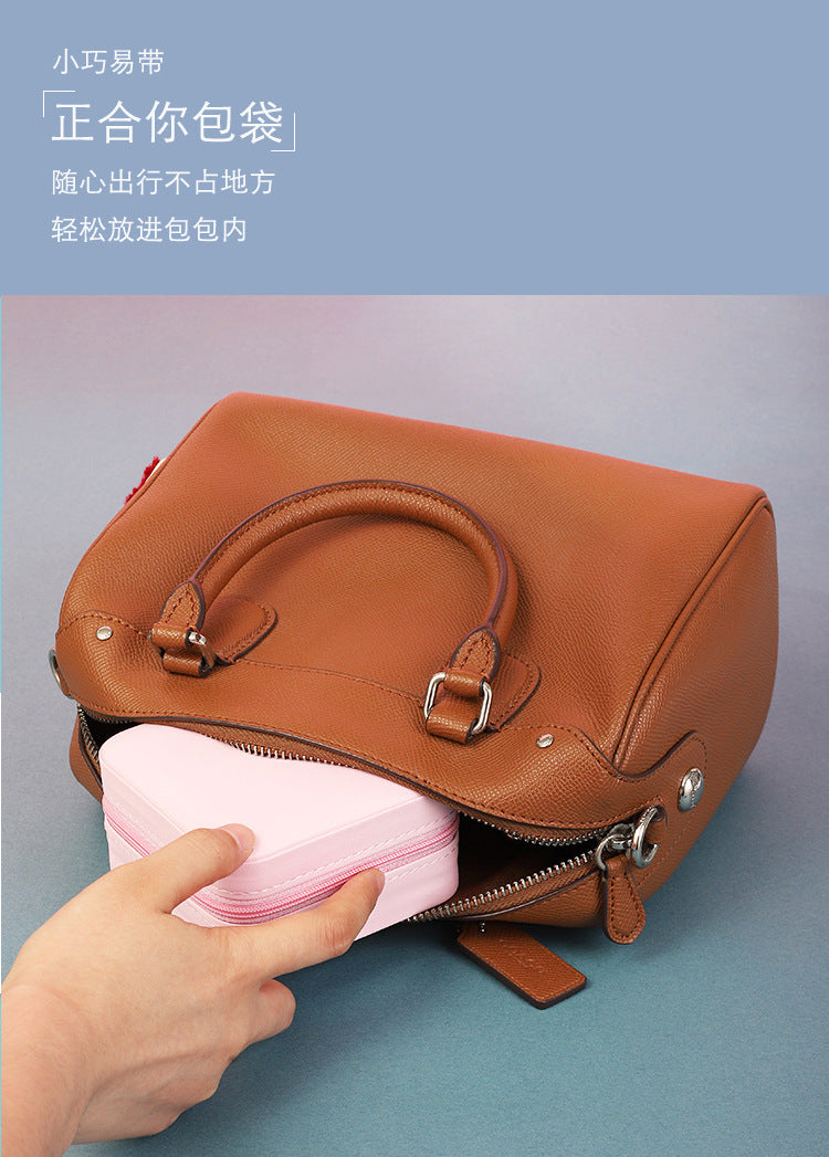 Cross-border jewelry box travel portable earring necklace ring box jewelry storage box in stock wholesale