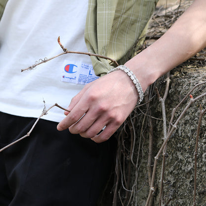 Popular Jewelry Rock Sugar Chain Children's European and American New Zircon Cuban Chain Hip Hop Jewelry Internet Celebrity Same Style Clothing Accessories