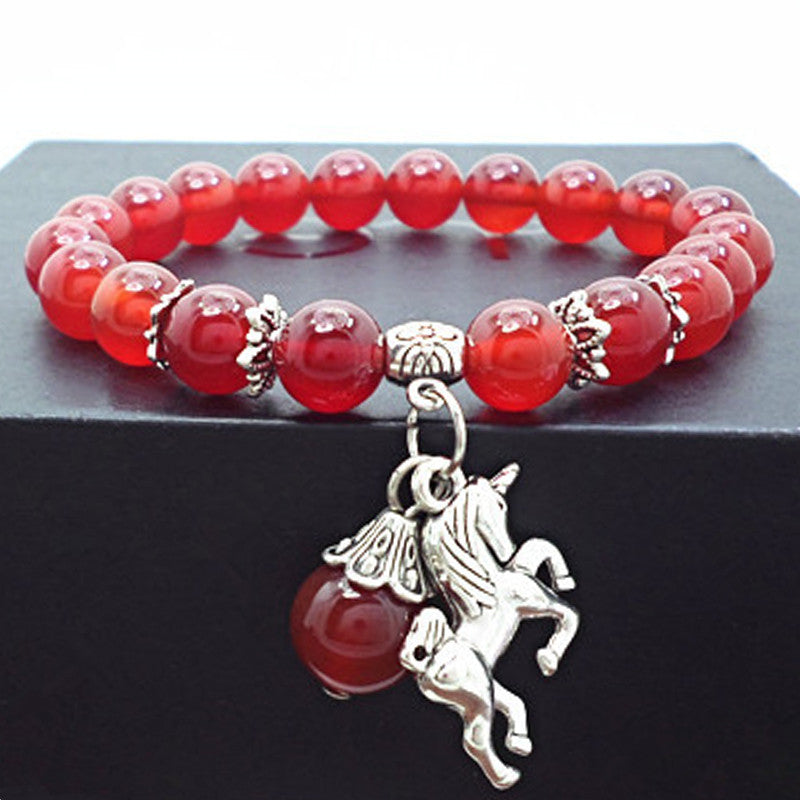 Red Agate Crystal Bracelet Women's Small Jewelry Bracelet Couple Jewelry Bracelet Jewelry Beaded Yiwu Small Commodity Jewelry