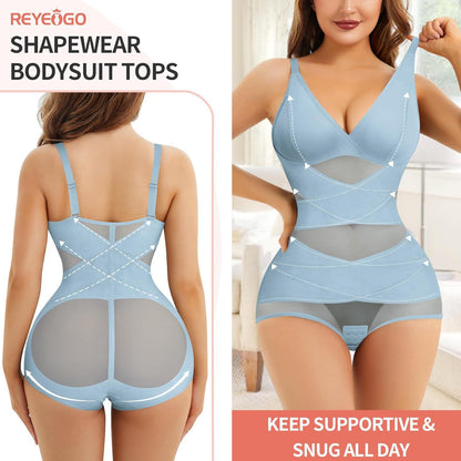 Hot Selling Body Shaping One-Body Shaping One-Body Shaping Sling V-Neck Cup Mesh Waist Plastic Breathable Sports Body Shaping One-Body Shaping One-Body Shaping