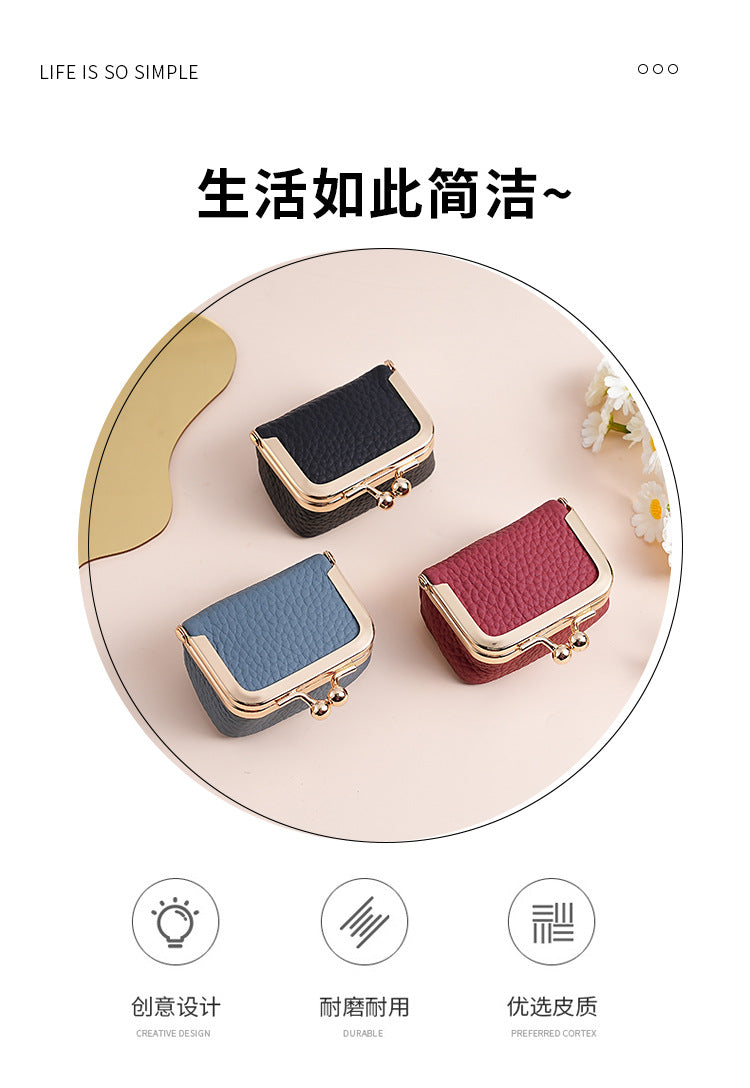 Genuine Leather Mini Necklace Jewelry Box Women's Earrings Gold Ring Gold Jewelry Cosmetics Bag Earphones Coin Purse