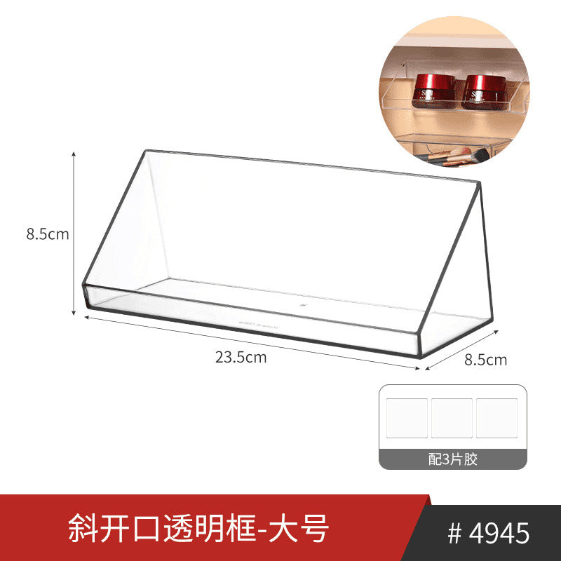 Mirror Cabinet Storage Box Desktop Cosmetics Lipstick Storage Rack Bathroom Bathroom Desktop Dressing Table Organization Box