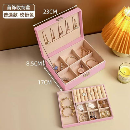Jewelry Box Earrings Earrings Necklace Ring High-grade Exquisite Large Capacity Gold Jewelry Hand Jewelry Storage Box