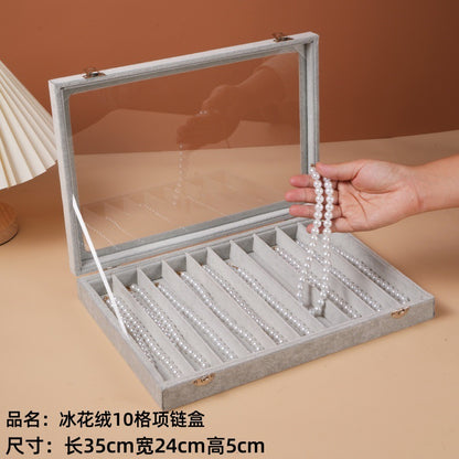 Dustproof Large Capacity Necklace Storage Box Snake Bone Chain Jewelry Box Bracelet Bracelet Jewelry Jewelry Display Box Necklace Box
