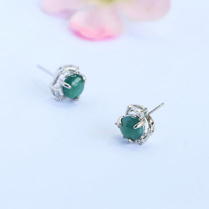 Guan Yu Natural Grade a Jade Earrings Blue Water Jade Jewelry E-Commerce Live Broadcast Hot Sale Wholesale Dropshipping S5070501