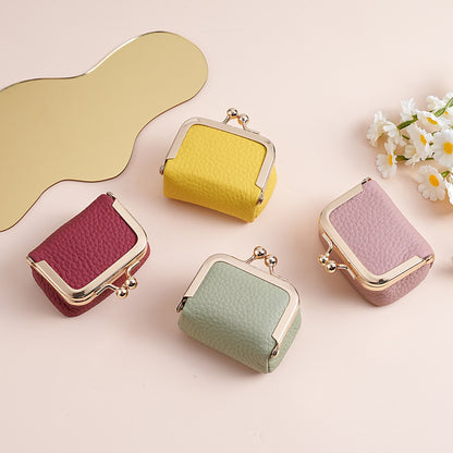 Genuine Leather Mini Necklace Jewelry Box Women's Earrings Gold Ring Gold Jewelry Cosmetics Bag Earphones Coin Purse