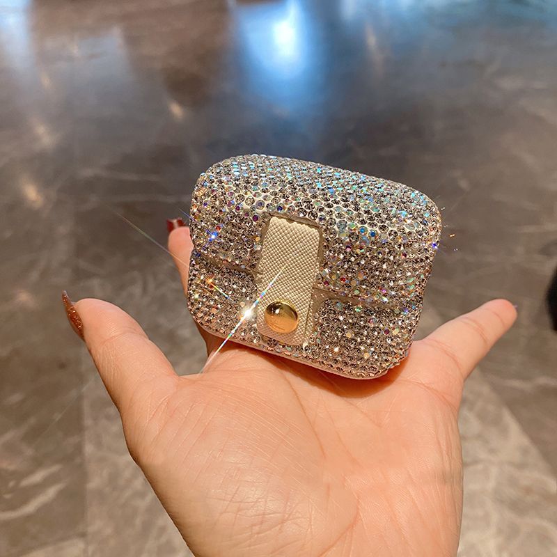 Diamond Luxury Jewelry Box, Exquisite Earrings, Earrings, Ring Box, Mini Portable Travel Storage Box, Cross-Border Hot Sale