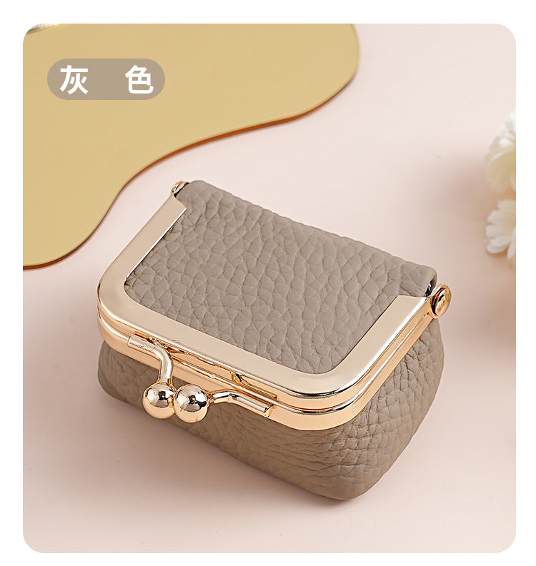Genuine Leather Mini Necklace Jewelry Box Women's Earrings Gold Ring Gold Jewelry Cosmetics Bag Earphones Coin Purse