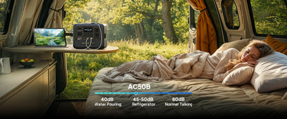 BLUETTI AC50B Portable Power Station | 700W 448Wh Solar Generator Lightweight for Outdoor Camping RV Travel Home Backup Emergenc