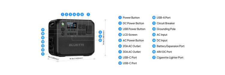 【RENEW 】BLUETTI AC200L 2048Wh 2400W Portable Power Station Solar Generator High-Capacity Reliable Energy for Home Outdoor