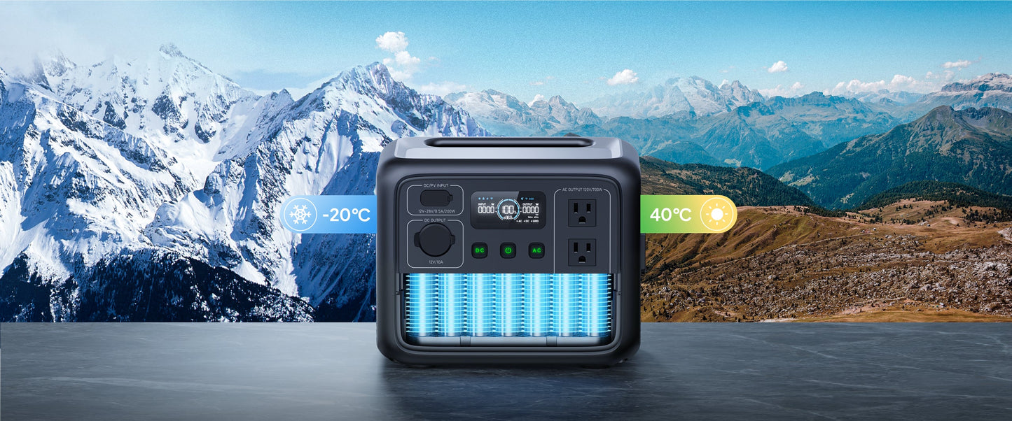BLUETTI AC50B Portable Power Station | 700W 448Wh Solar Generator Lightweight for Outdoor Camping RV Travel Home Backup Emergenc