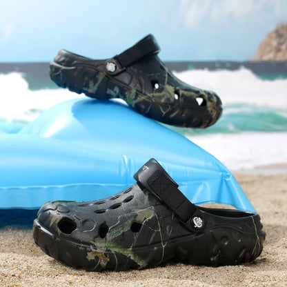 Summer Men Slippers Camouflage Platform Outdoor Clogs Shoe Women Beach Sandals Male Soft EVA Indoor Home Slides Big Size 46 47