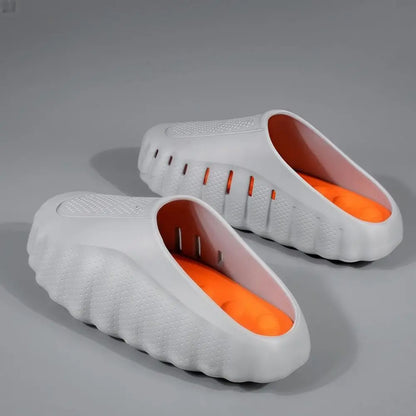 Soft EVA Men's Slippers Outdoor Acupressure Breathable Thick Sole Slippers Non-Slip Lightweight Summer Beach Sandals