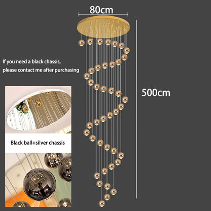 Modern Home Decor LED Lights Pendant Light Lamps for Staircase Chandeliers for Living Room Hanging Light Indoor Lighting