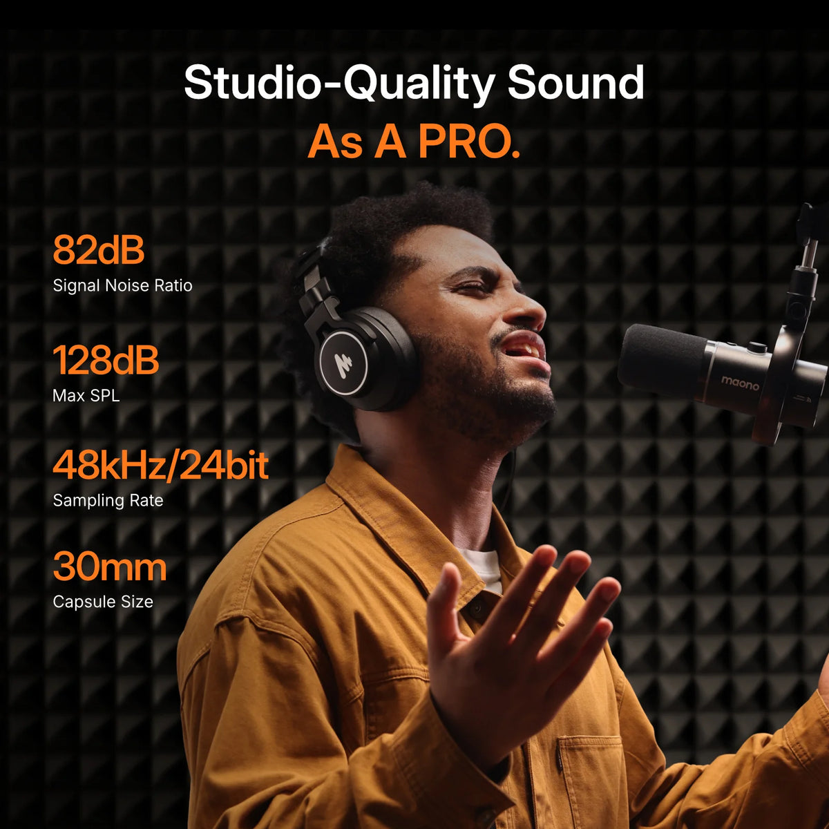 MAONO PD200W Wireless USB XLR Microphone Dynamic Microphone for PC 48kHz/24bit 82dB for Podcast Live Streaming Audio Recording