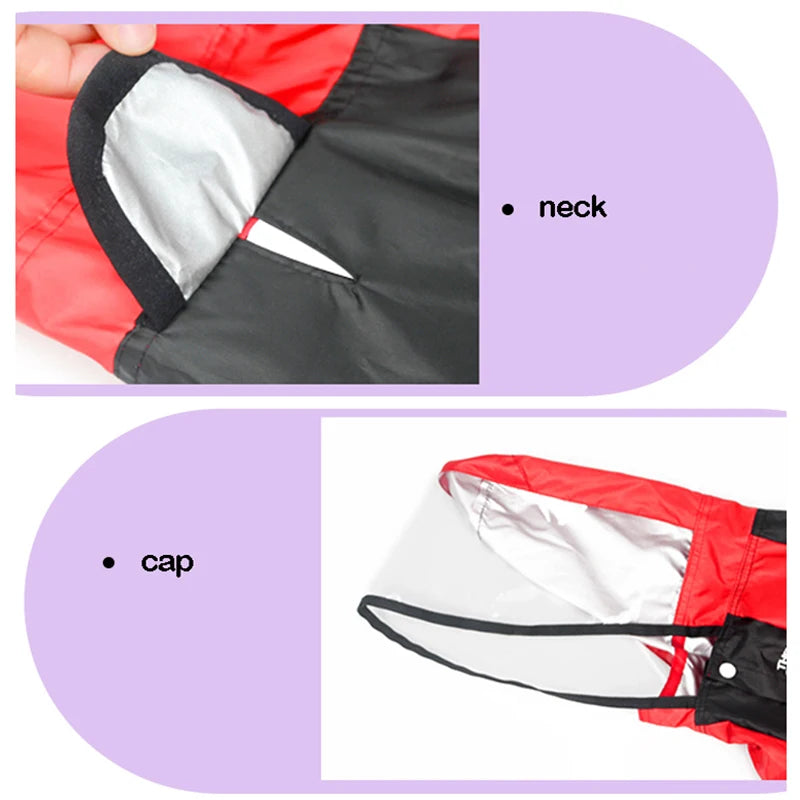 Pet Dog Raincoat Transparent Hooded Jumpsuit Dogs Waterproof Coat Water Resistant Clothes Dogs Cats Pet Jacket for Rainy Day